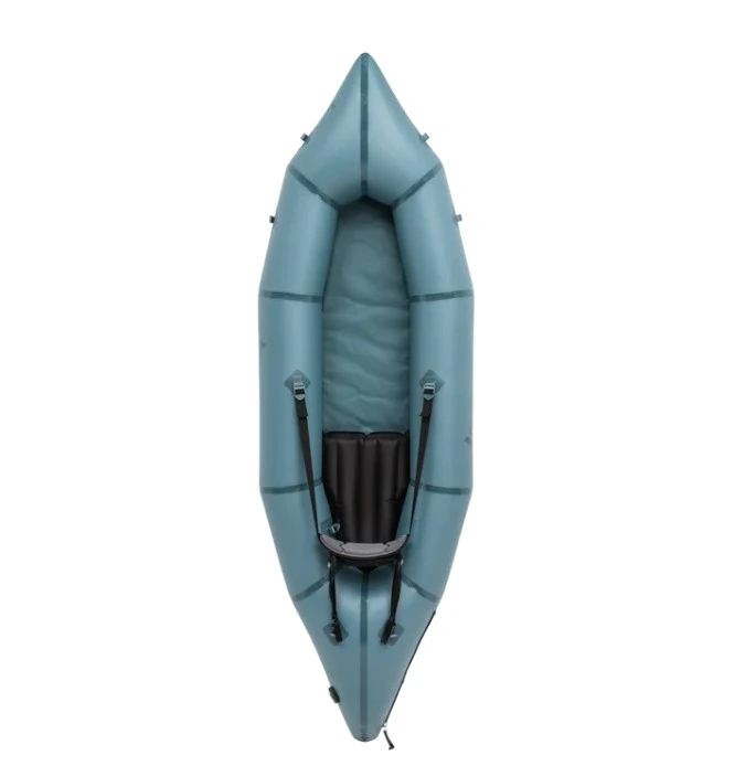 Kokopelli Twain-Lite packraft in smoke blue, top view